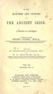 Tapa de On the manners and customs of the ancient Irish