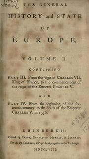 Tapa de The general history and state of Europe