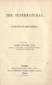 Tapa de The supernatural in relation to the natural
