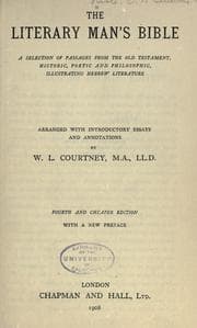 Tapa de The literary man's Bible