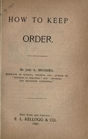 Tapa de How to keep order