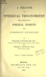 Tapa de A treatise on spherical trigonometry