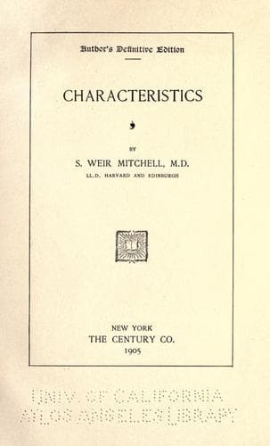 Tapa de Characteristics