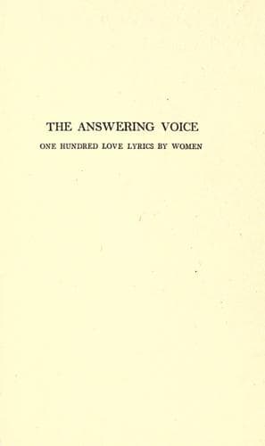 Tapa de The answering voice