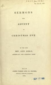 Tapa de Sermons for Advent to Christmas Eve
