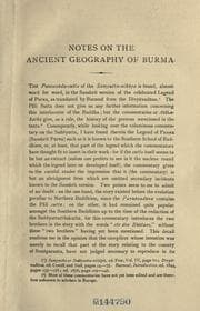 Tapa de Notes on the ancient geography of Burma