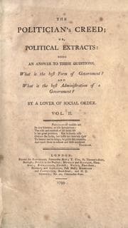 Tapa de The politician's creed, or, Political extracts