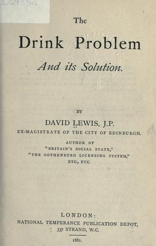 Tapa de The drink problem and its solution