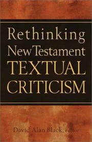 Tapa de Rethinking New Testament Textual Criticism