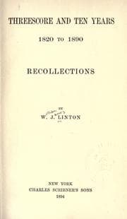 Tapa de Threescore and ten years, 1820 to 1890