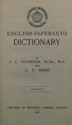 Tapa de English-Esperanto dictionary