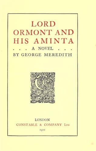Tapa de Lord Ormont and his Aminta