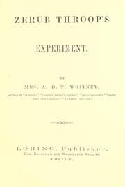 Tapa de Zerub Throop's experiment