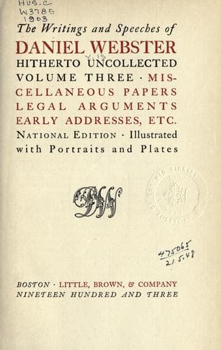 Tapa de The writings and speeches