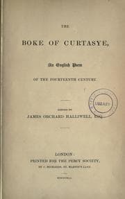 Tapa de The boke of curtasye, an English poem of the fourteenth century
