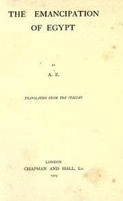 Tapa de The emancipation of Egypt