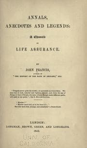 Tapa de Annals, anecdotes and legends
