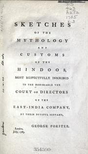 Tapa de Sketches of the mythology and customs of the Hindoos