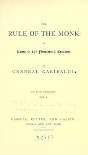 Tapa de The rule of the monk, or, Rome in the nineteenth century