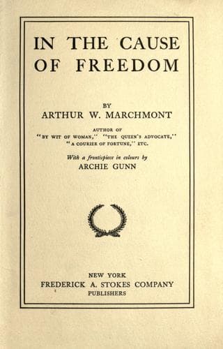 Tapa de In the cause of freedom
