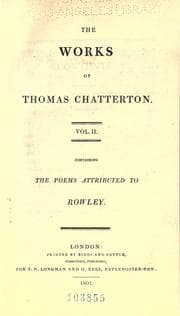 Tapa de The works of Thomas Chatterton
