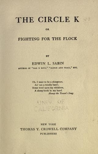 Tapa de The circle K, or, Fighting for the flock
