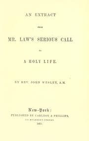 Tapa de An extract from Mr. Law's Serious call to a holy life