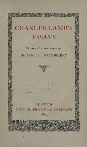 Tapa de Charles Lamb's essays
