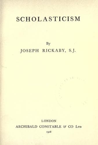Tapa de Scholasticism