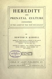 Tapa de Heredity and prenatal culture in the light of the new psychology