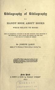 Tapa de A bibliography of bibliography