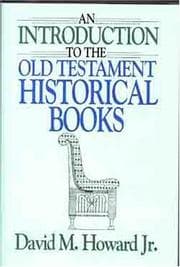 Tapa de An introduction to the Old Testament Historical Books