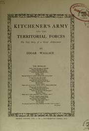 Tapa de Kitchener's army and the territorial forces