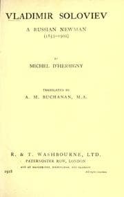 Tapa de Newman Russe : Vladimir Soloviev (1853-1900).