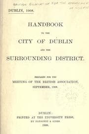 Tapa de Handbook to the City of Dublin and the surrounding district