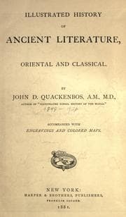 Tapa de Illustrated history of ancient literature, oriental and classical