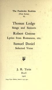 Tapa de Songs and sonnets