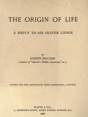 Tapa de The origin of life