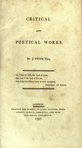 Tapa de Critical, poetical, and dramatic works