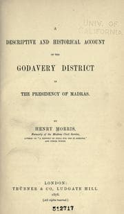 Tapa de A descriptive and historical account of the Godavery District in the presidency of Madras