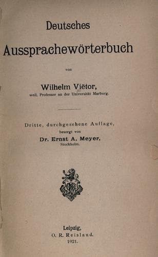 Tapa de Deutsches Aussprachewörterbuch