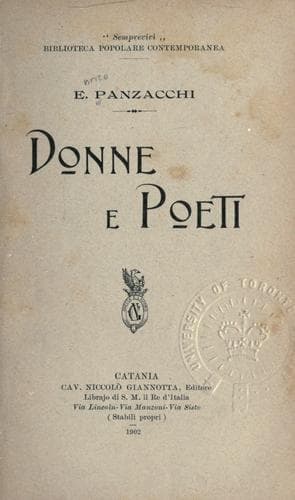 Tapa de Donne e poeti.