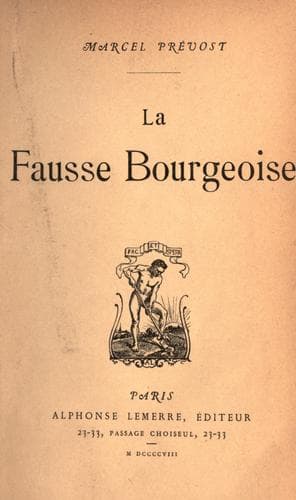 Tapa de La fausse bourgeoise.
