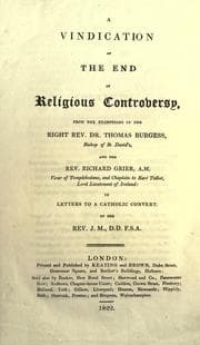 Tapa de A vindication of the end of religious controversy