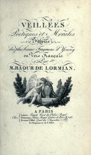 Tapa de Veillées poetiques et morales, suivies des plus beaux fragmens d'Young en vers français