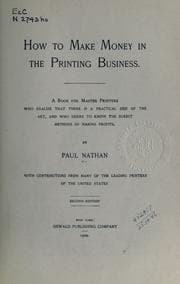 Tapa de How to make money in the printing business
