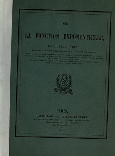 Tapa de Sur la fonction exponentielle