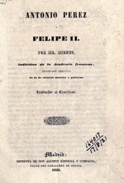Tapa de Antonio Perez y Felipe II