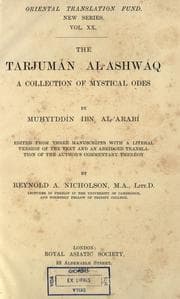 Tapa de The Tarjumán al-ashwáq