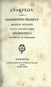 Tapa de Anacreontis reliquiae, Basilii, Juliani, Pauli Silentiarii anacreontica